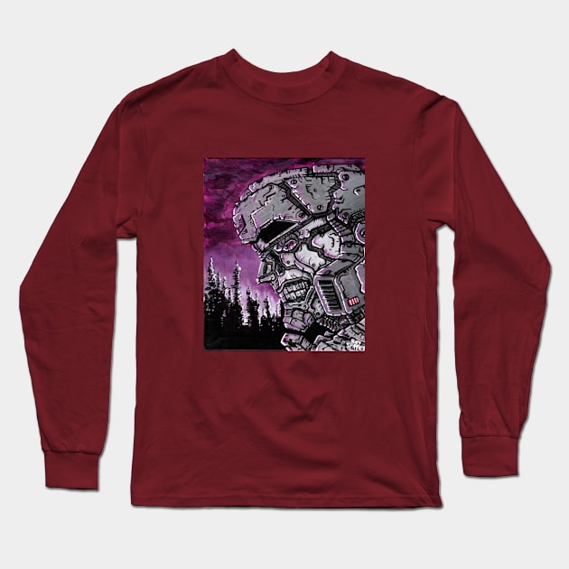 Megs Portrait Long Sleeve T-Shirt by CroctopusArt